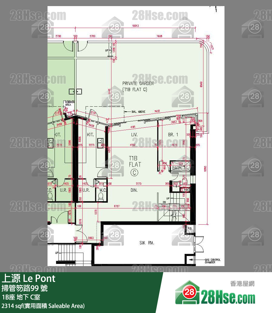 上源 大廈1B座地下 C室 平面圖