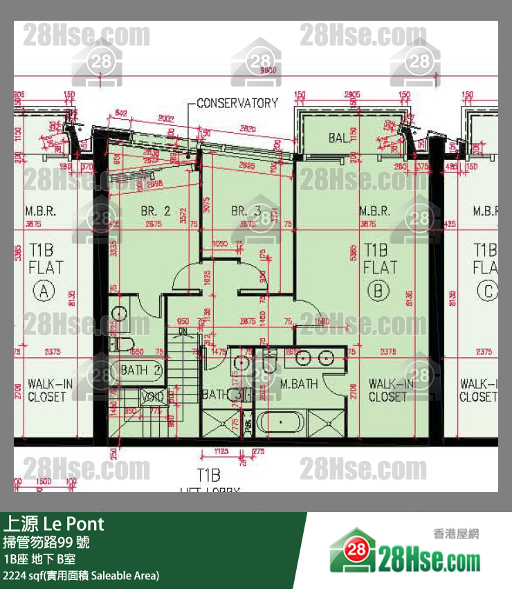 上源 大廈 1B座 B室 平面圖