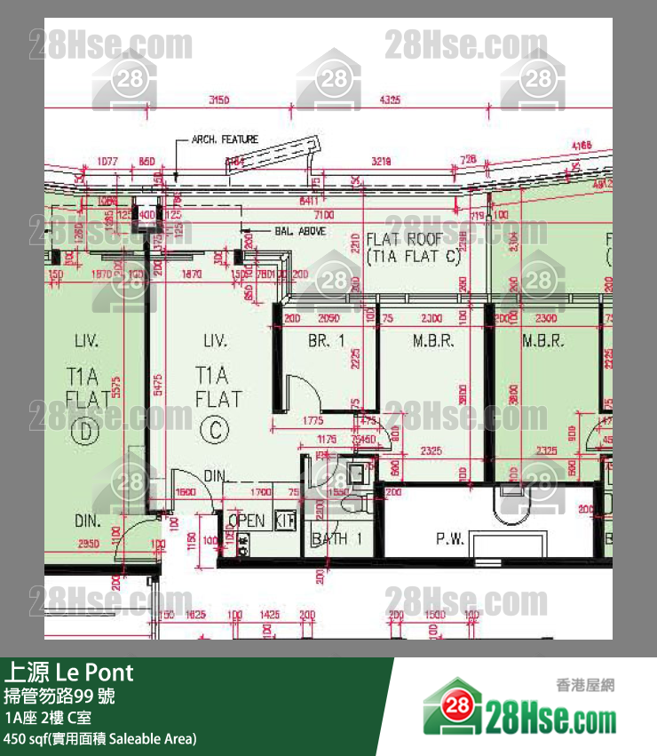 上源 大厦 1A座 2楼 C室 平面图