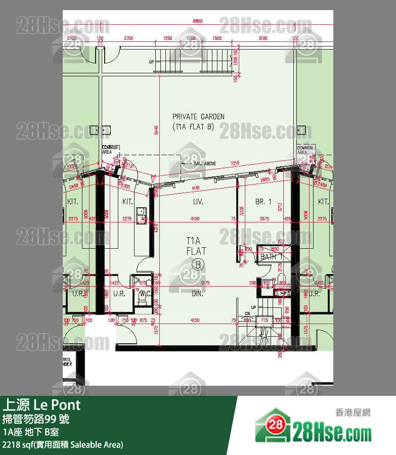 上源 大廈 1A座 B室 平面圖