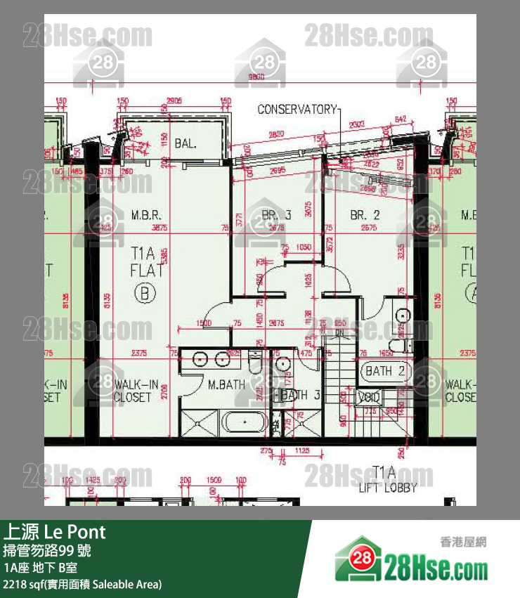 上源 大廈 1A座 B室 平面圖