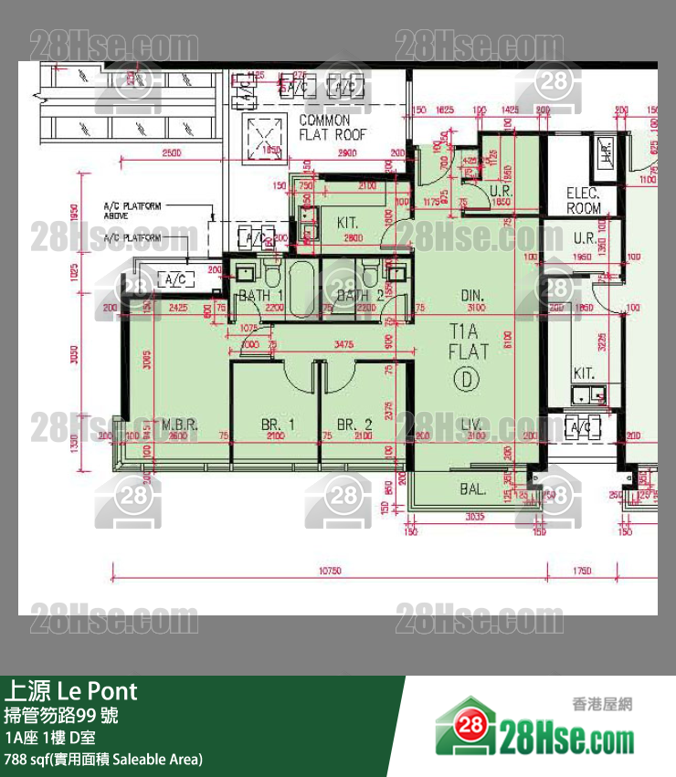 上源 大厦 1A座 1楼 D室 平面图