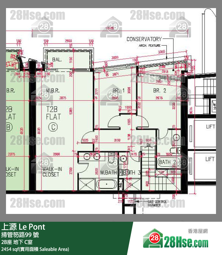 上源 大廈 2B座 C室 平面圖