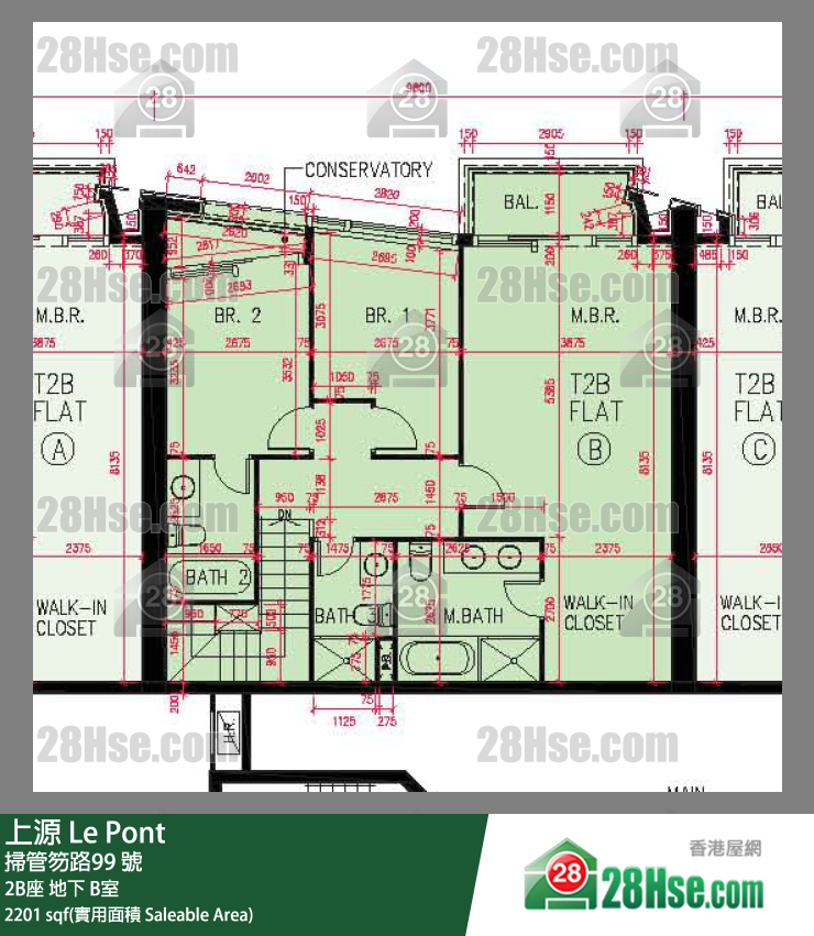 上源 大廈 2B座 B室 平面圖