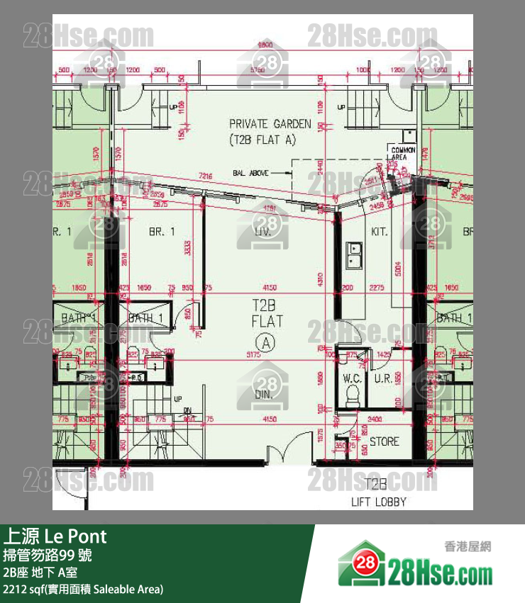 上源 大廈 2B座 A室 平面圖
