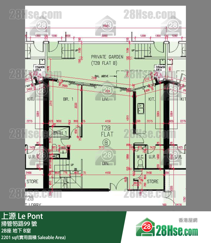 上源 大廈 2B座 B室 平面圖
