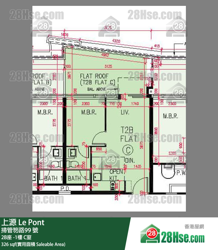 上源 大廈2B座UG樓 C室 平面圖