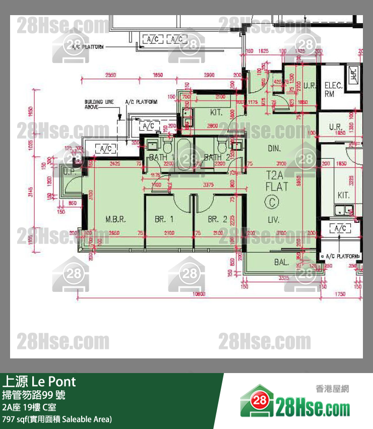 上源 大廈 2A座 19樓 C室 平面圖