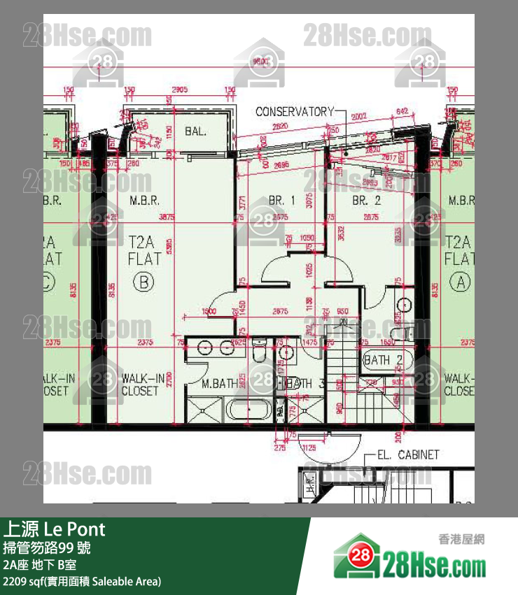 上源 大厦 2A座 B室 平面图