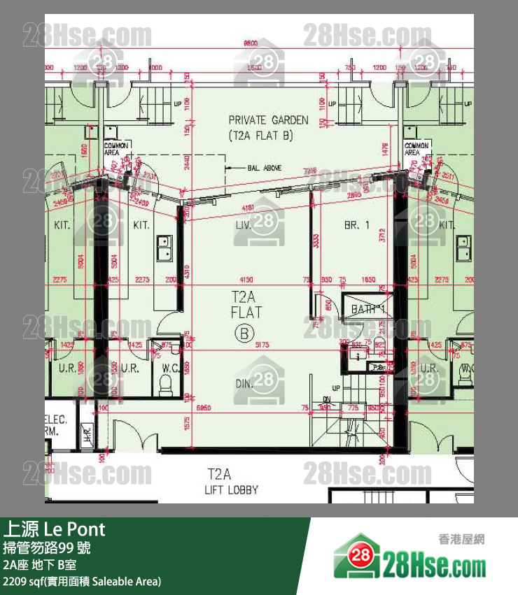 上源 大厦 2A座 B室 平面图