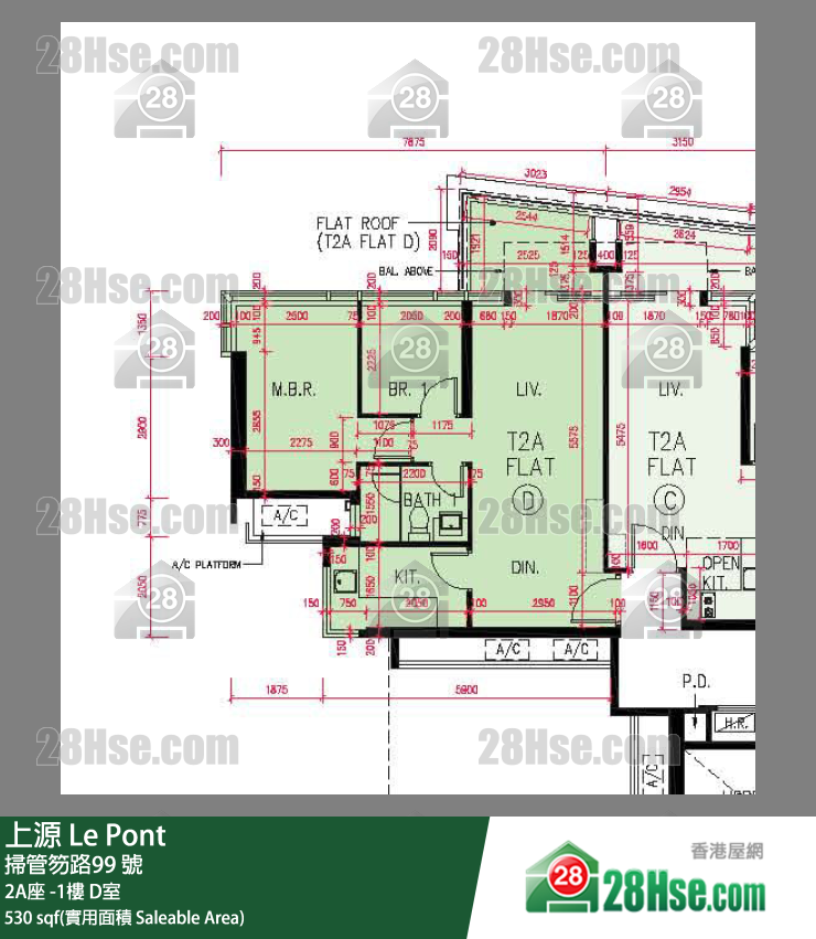 上源 大廈2A座UG樓 D室 平面圖