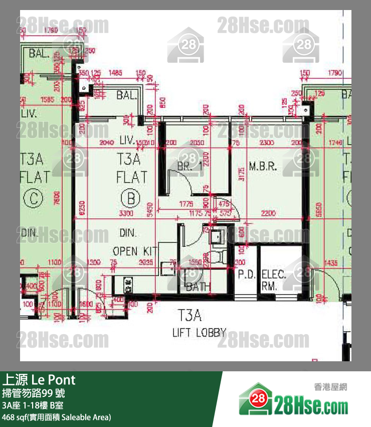 Le Pont Unit FloorPlan (Provided by 28Hse)