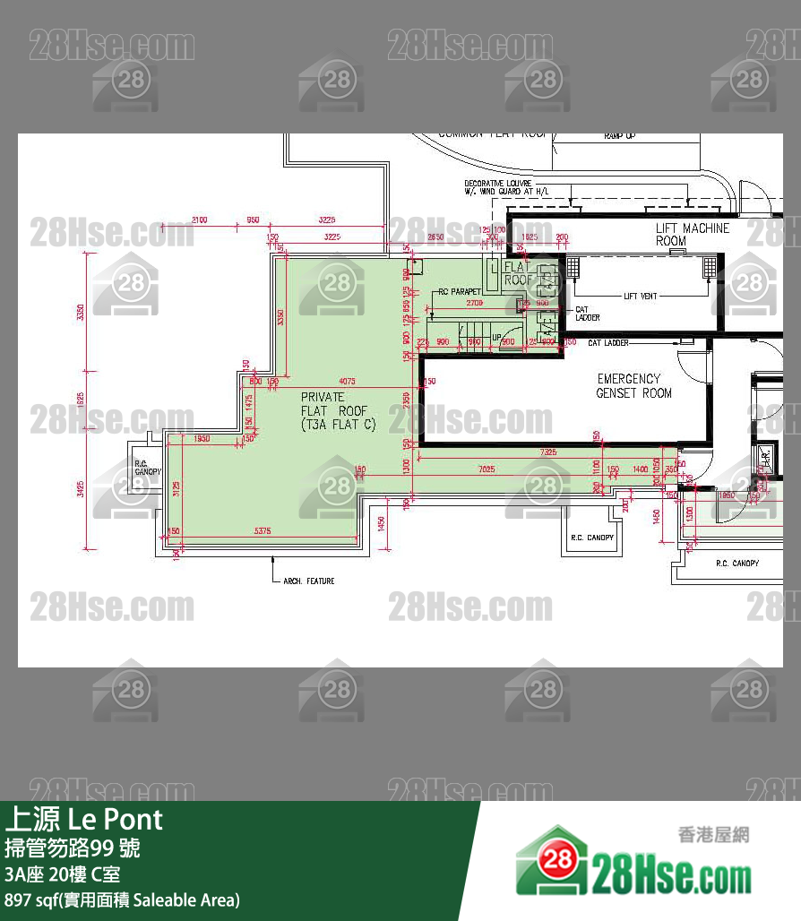 上源 大廈 3A座 20樓 C室 平面圖