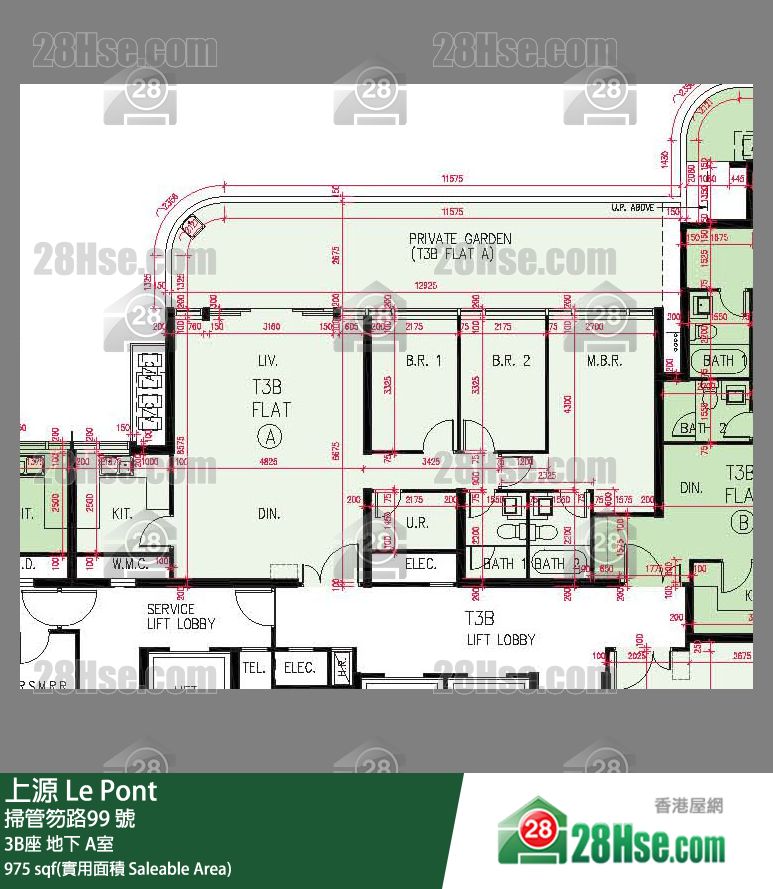 上源 大廈 3B座 A室 平面圖