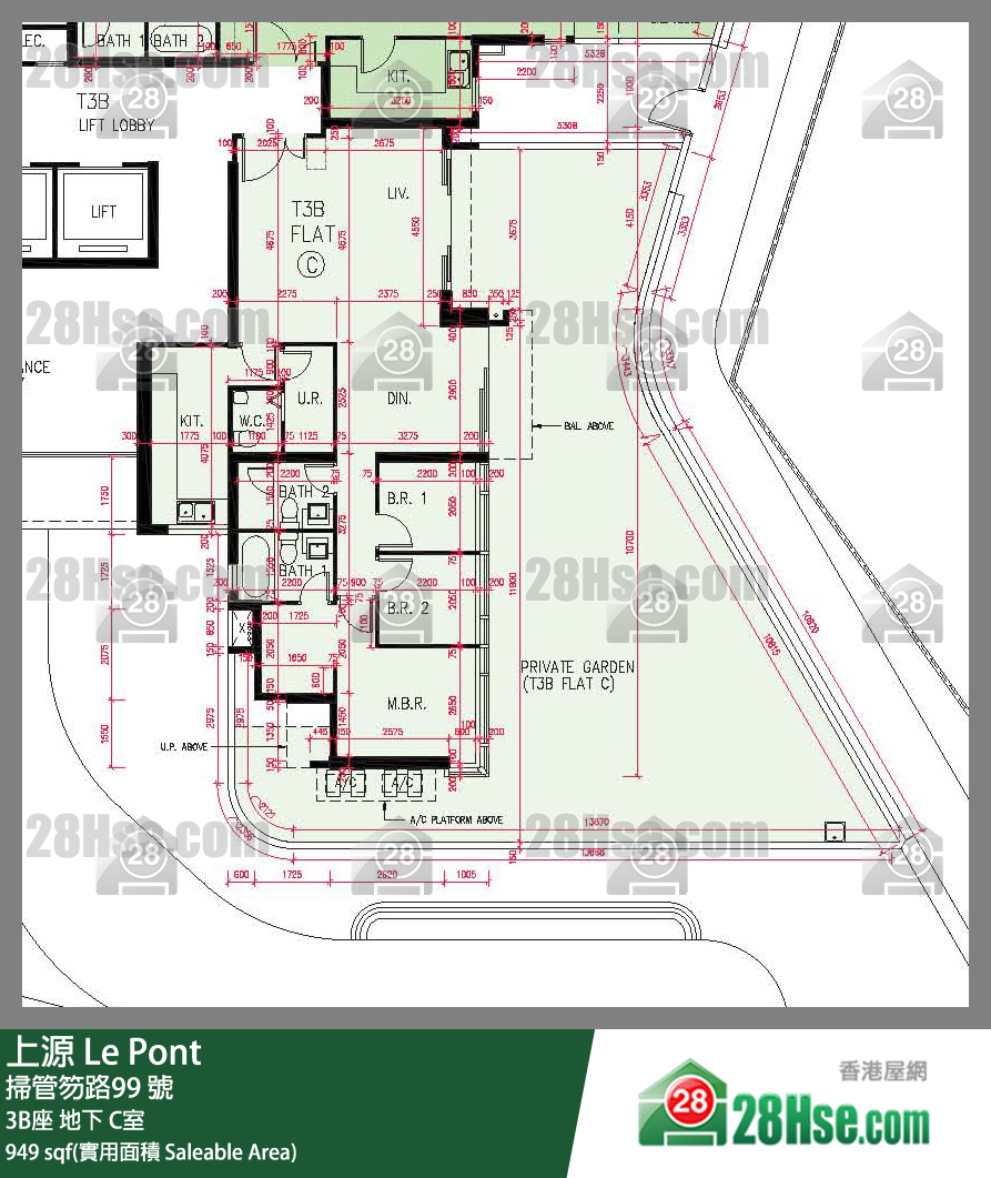 上源 大廈 3B座 C室 平面圖