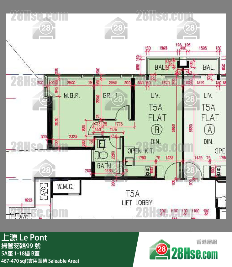 Le Pont Unit FloorPlan (Provided by 28Hse)