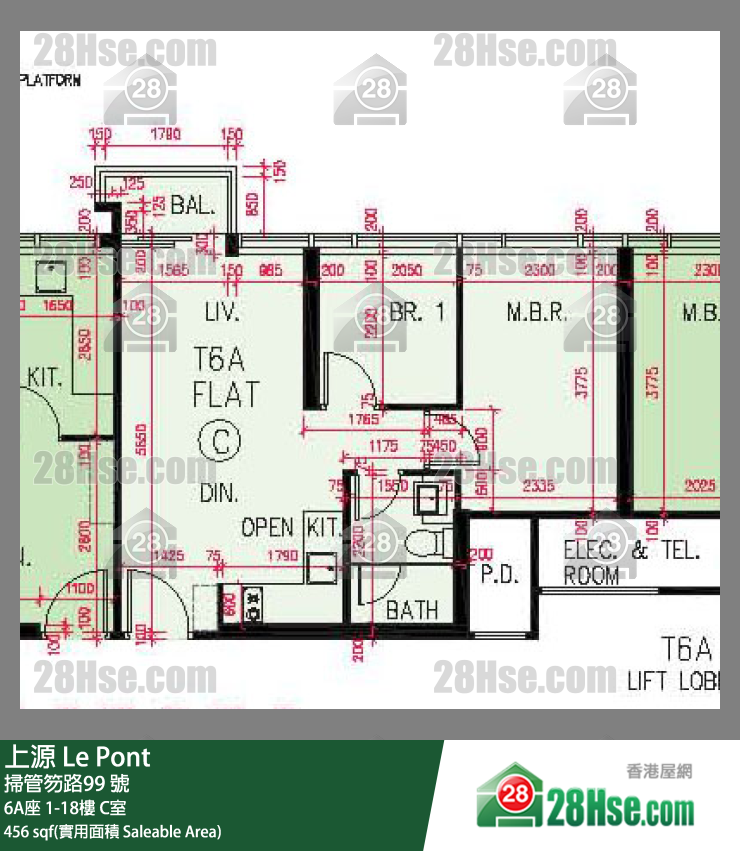 上源 大廈 6A座 7樓 C室 平面圖