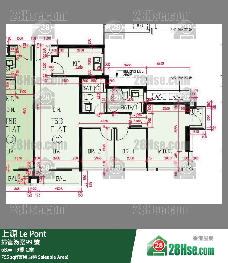 上源 大廈 6B座 19樓 C室 平面圖