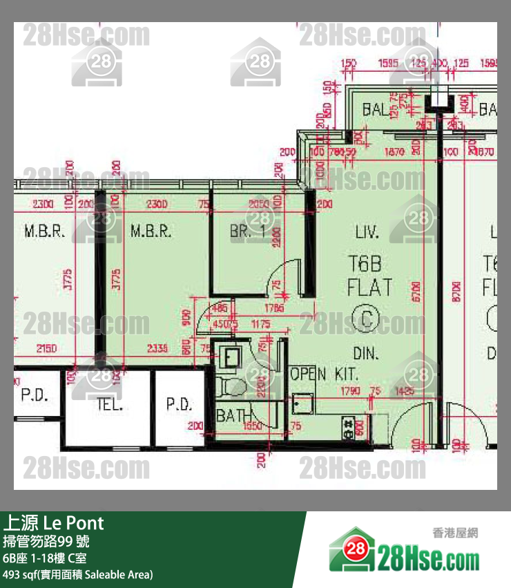 上源 大廈 6B座 7樓 C室 平面圖