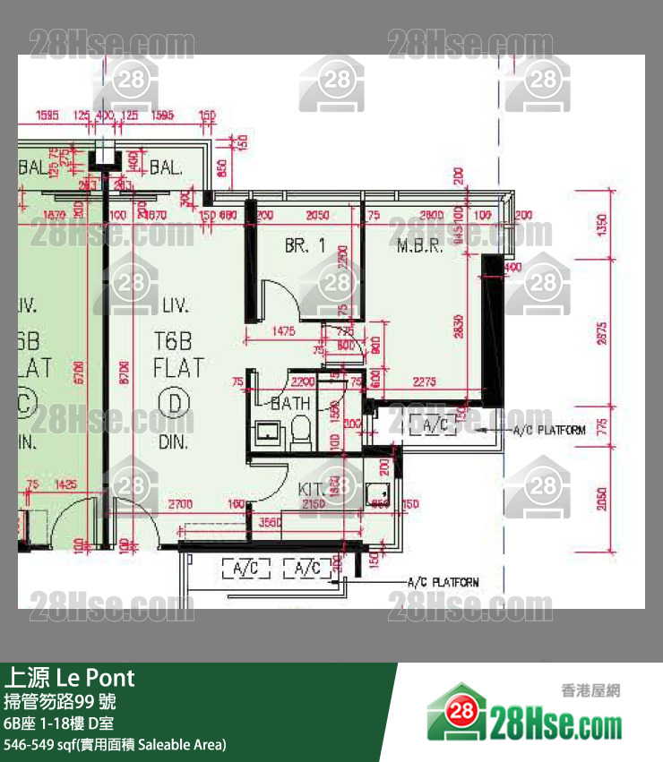 上源 单位平面图(由 28Hse 提供)