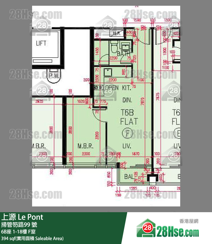 Le Pont Unit FloorPlan (Provided by 28Hse)