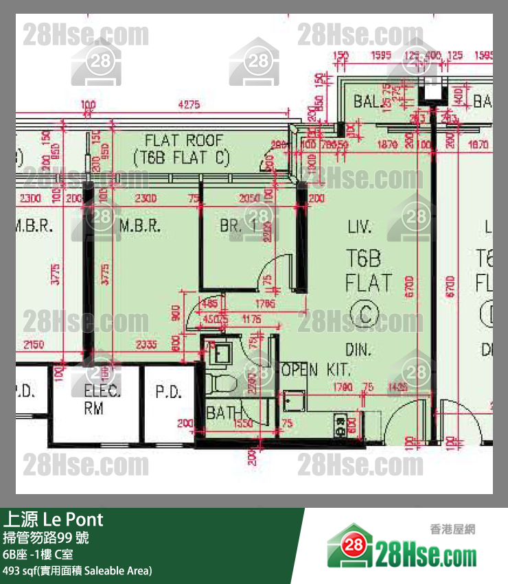上源 大廈 6B座 UG樓 C室 平面圖