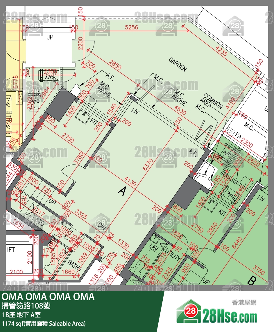 OMA OMA 1B座地下 A室 平面图