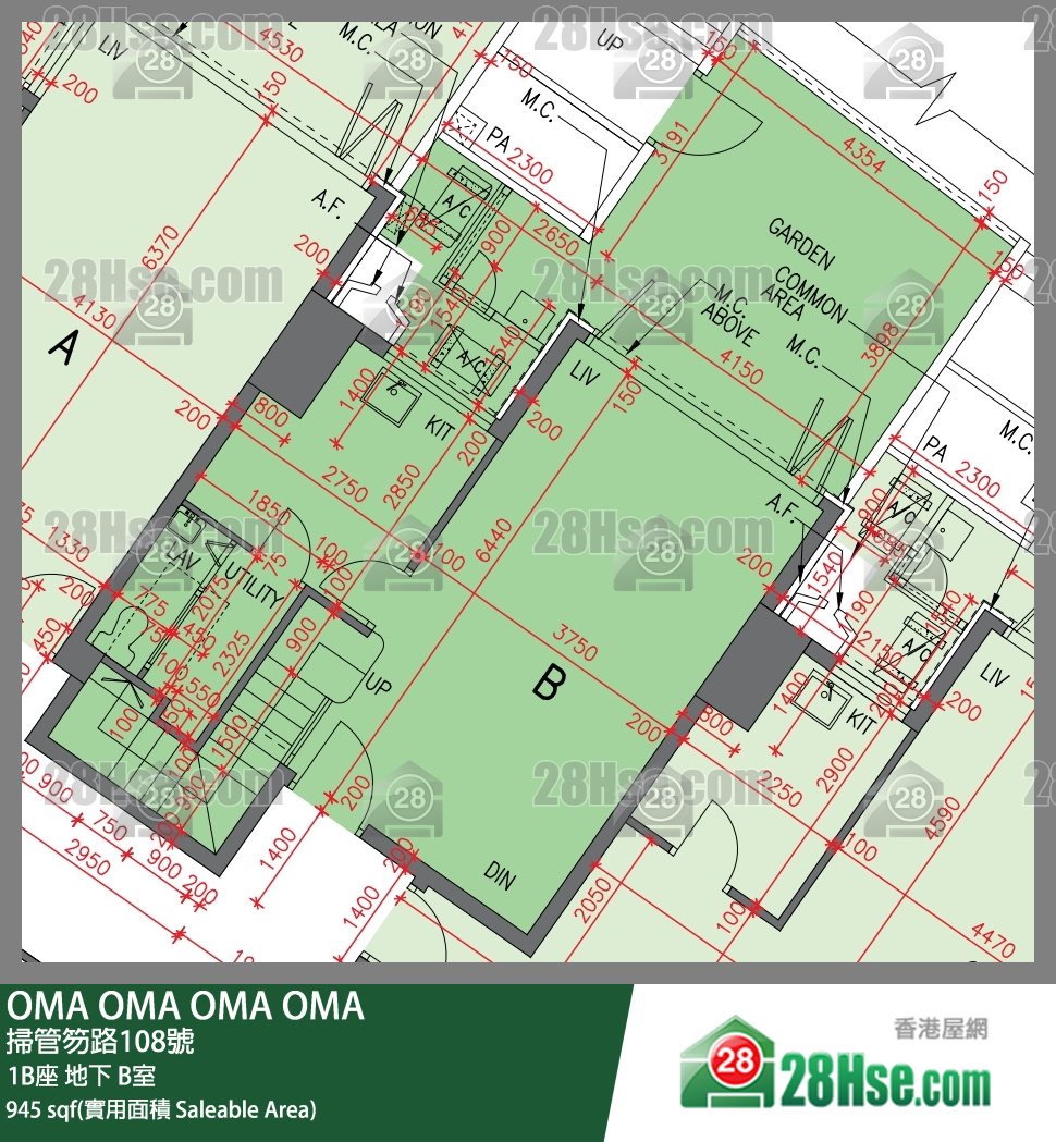 OMA OMA 1B座 B室 平面图