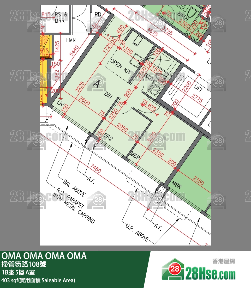 OMA OMA 1B座 5楼 A室 平面图