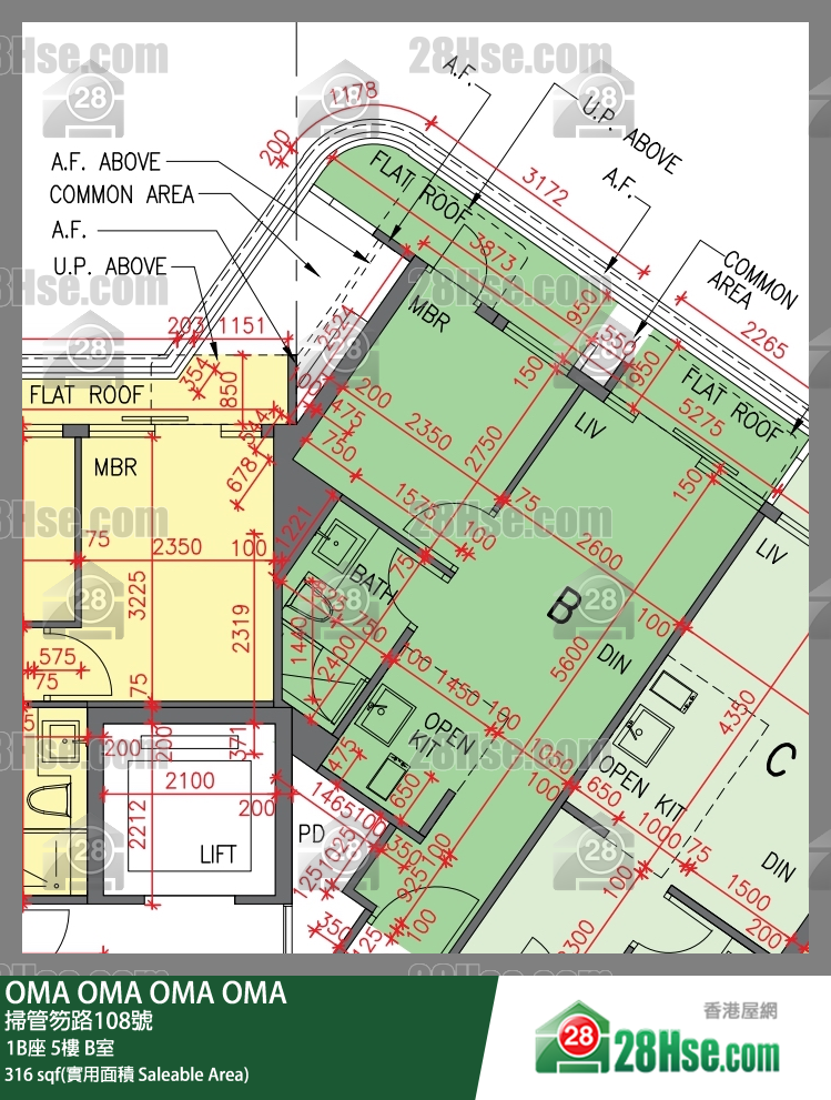 OMA OMA 1B座 5楼 B室 平面图
