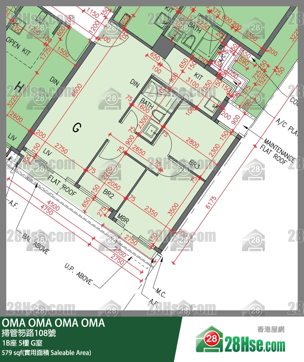 OMA OMA 1B座 5楼 G室 平面图
