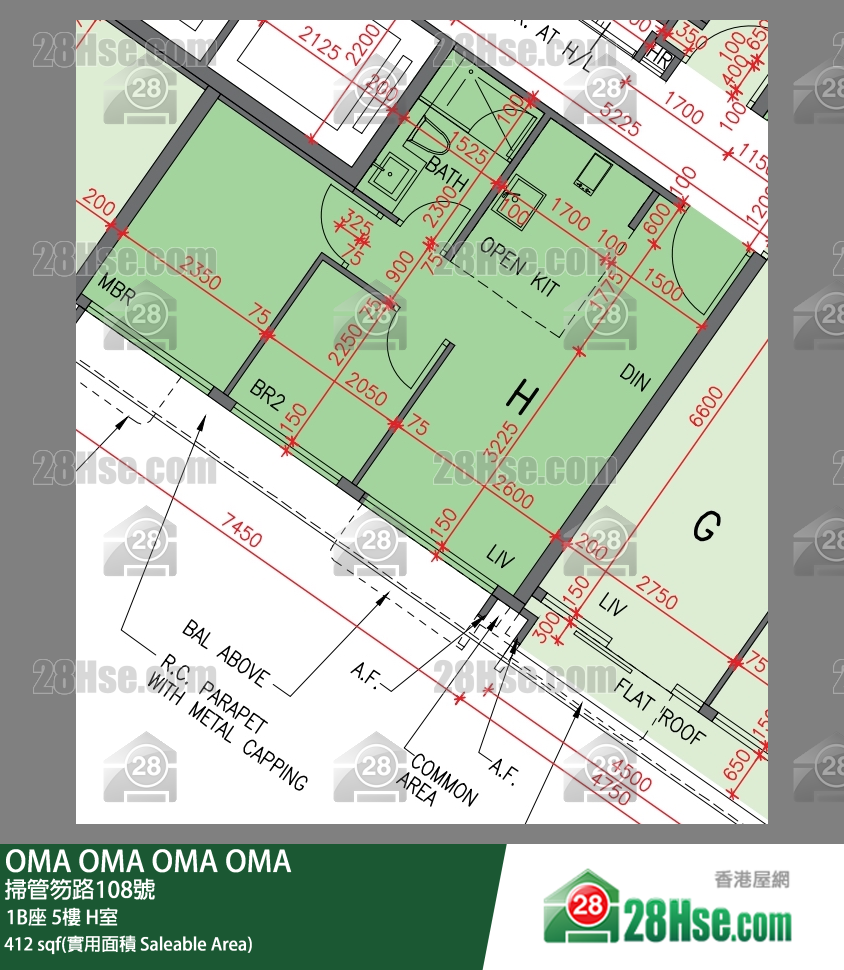 OMA OMA 1B座 5樓 H室 平面圖