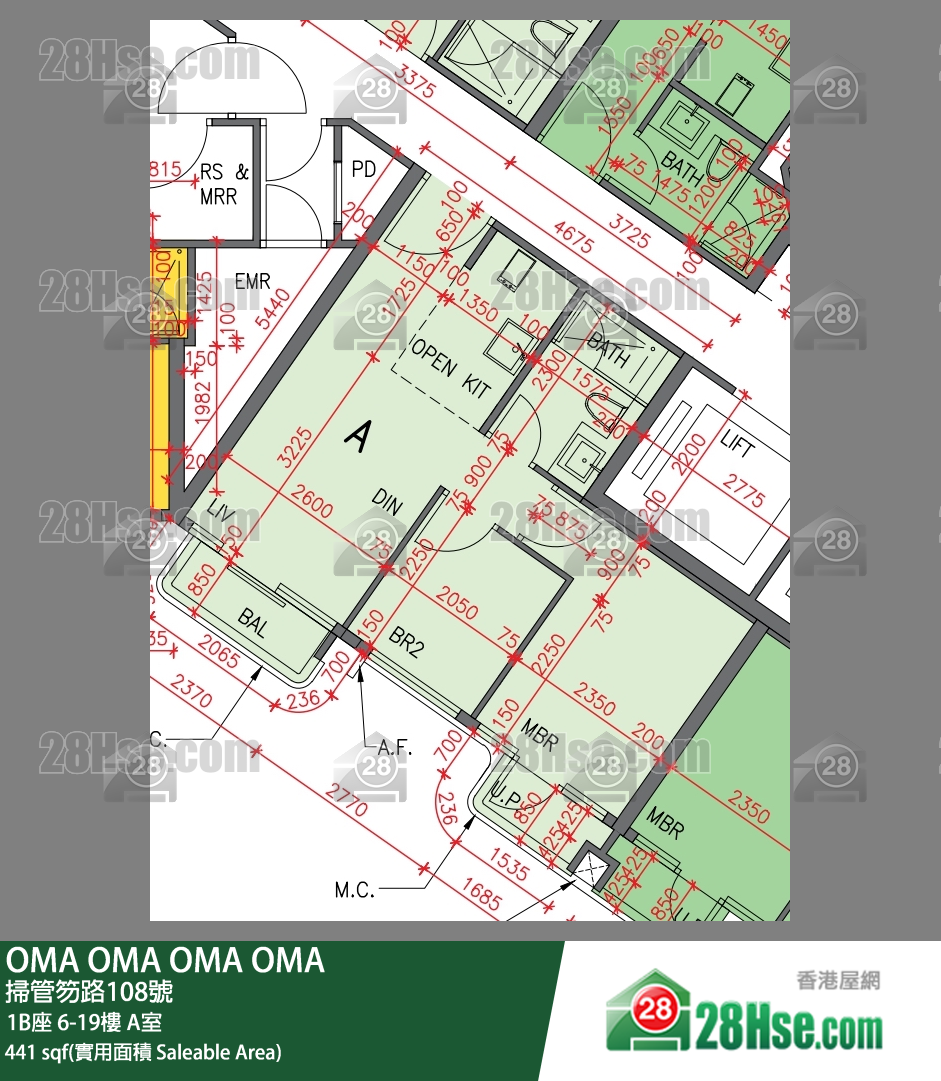 OMA OMA 1B座 7樓 A室 平面圖
