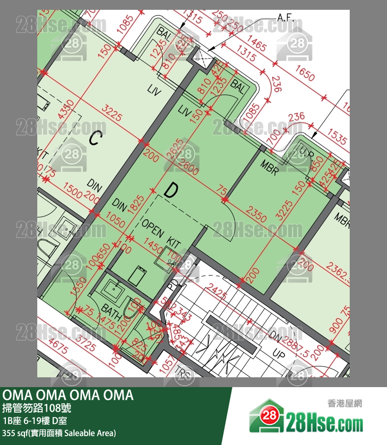 OMA OMA 1B座 12樓 D室 平面圖