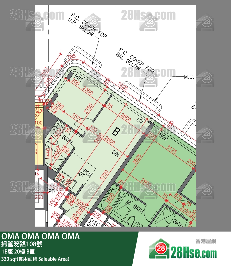 OMA OMA 1B座 20楼 B室 平面图
