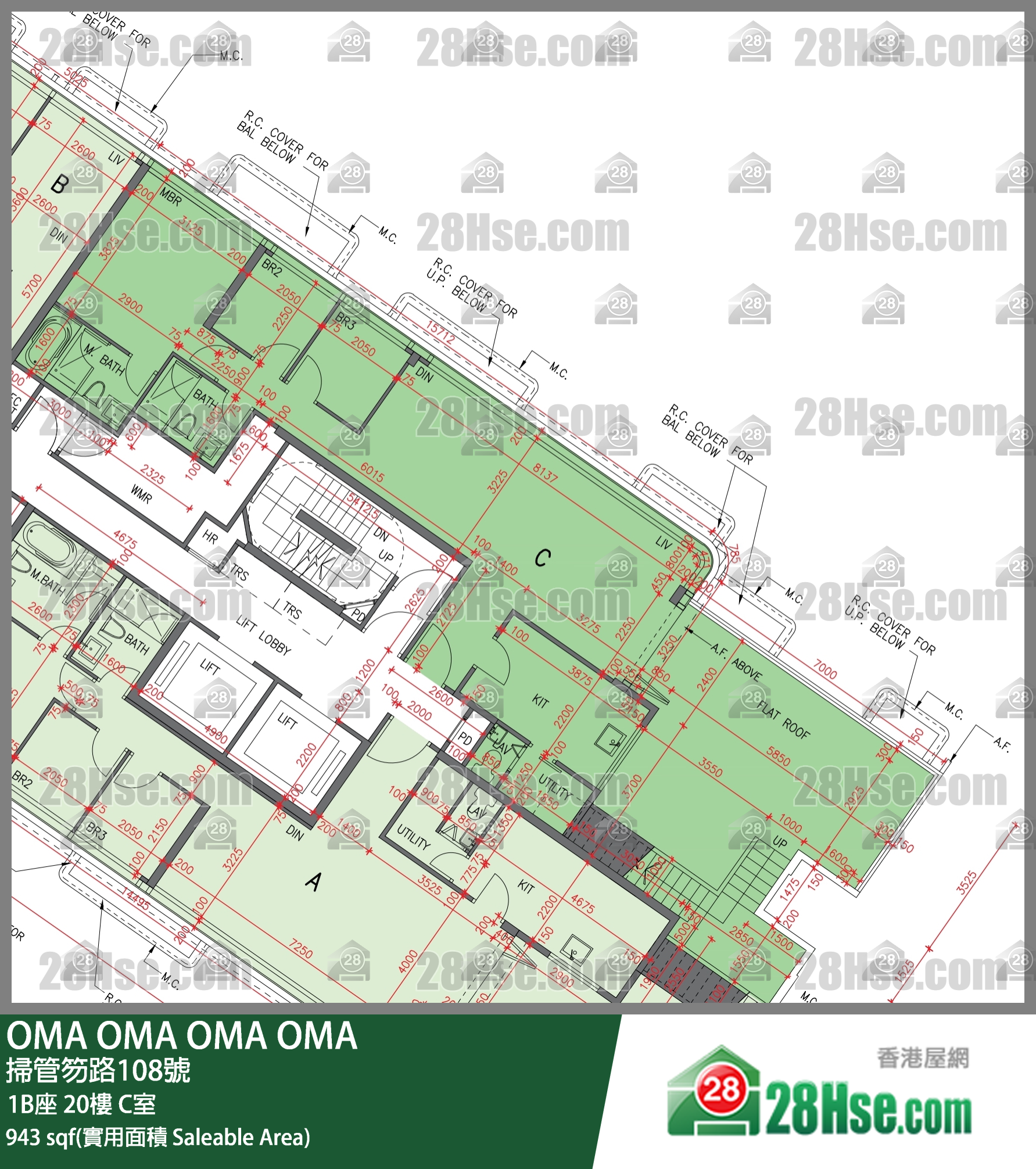 OMA OMA 1B座 20楼 C室 平面图
