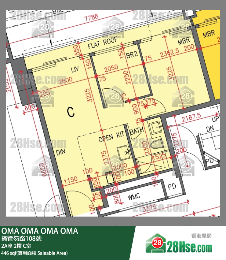 OMA OMA 2A座 2楼 C室 平面图