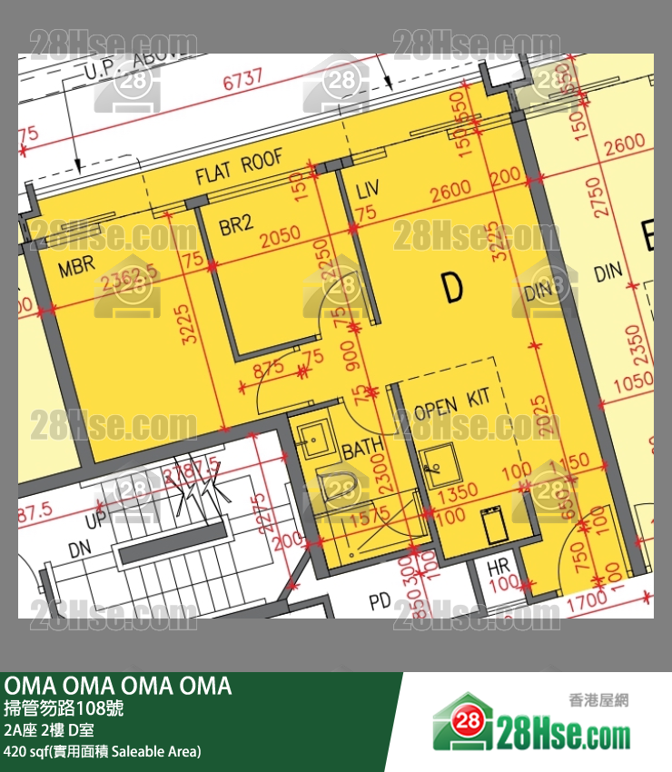 OMA OMA 2A座 2楼 D室 平面图