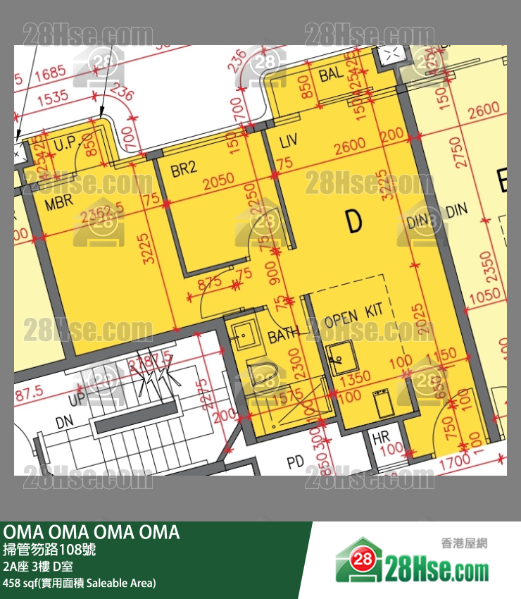 OMA OMA 2A座 3楼 D室 平面图