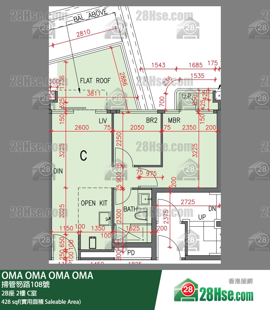 OMA OMA 2B座 2楼 C室 平面图