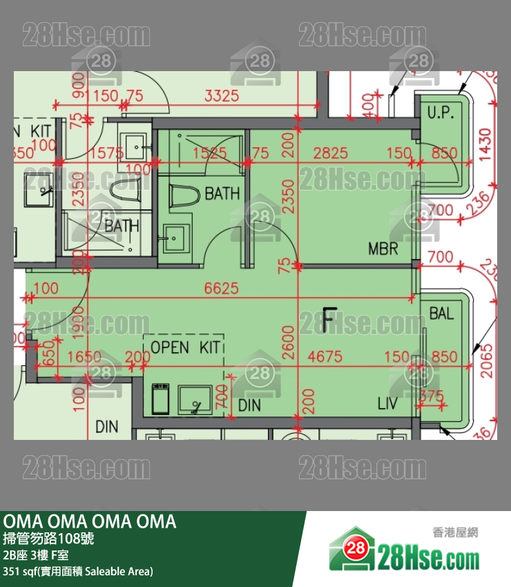 OMA OMA 2B座 3楼 F室 平面图