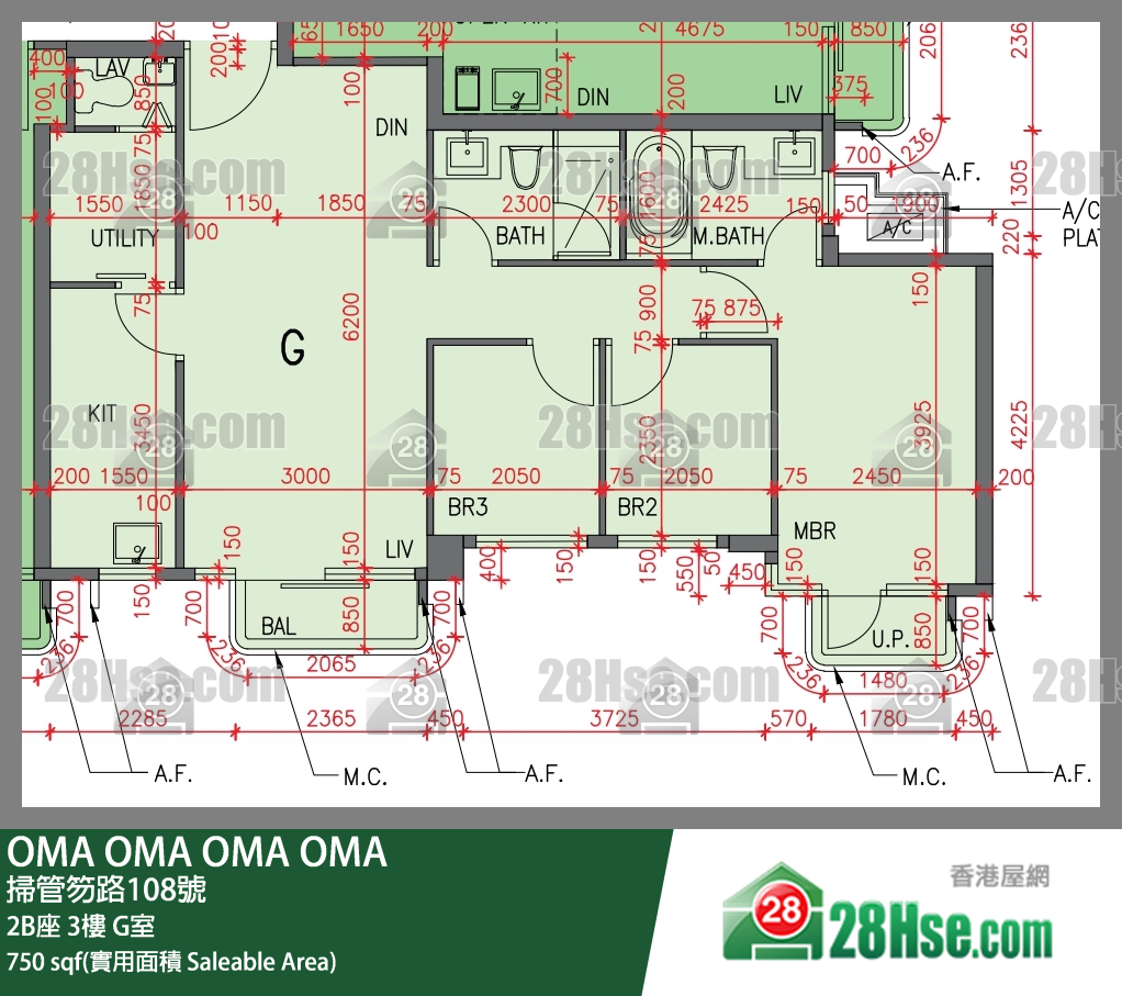 OMA OMA 2B座 3楼 G室 平面图