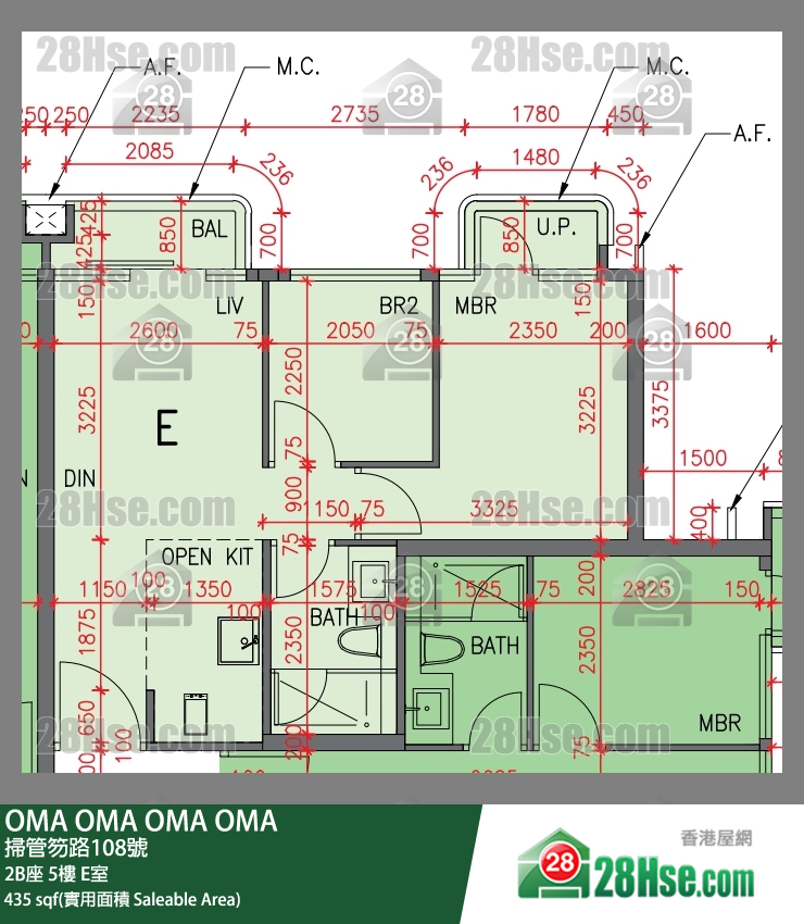 OMA OMA 2B座 5楼 E室 平面图