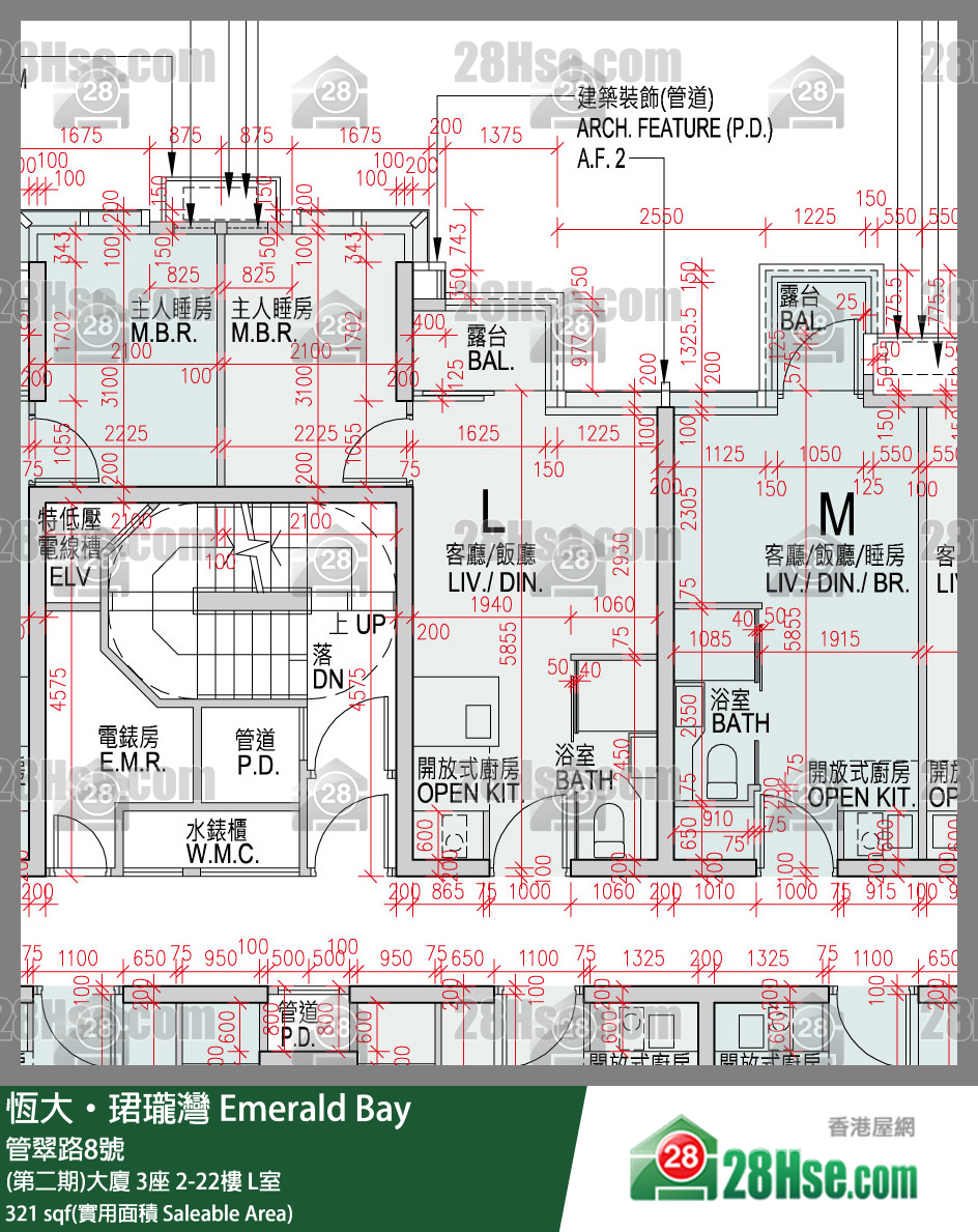 缇岸 (第二期)大厦 3座 10楼 L室 平面图
