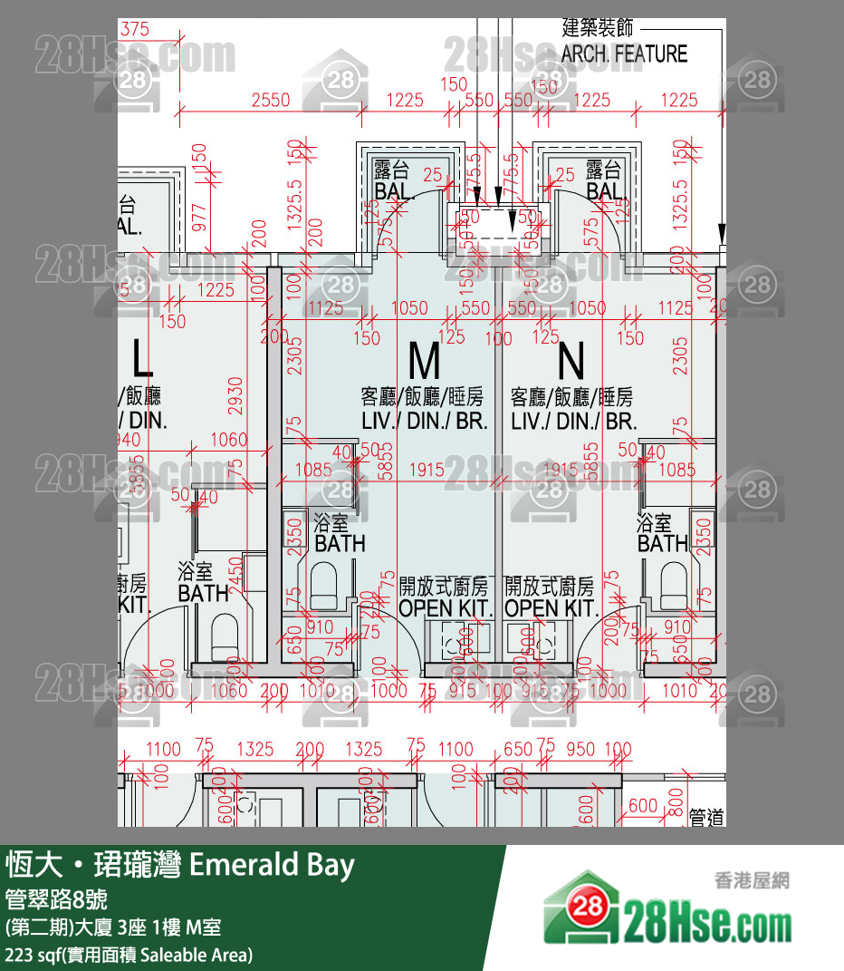 缇岸 (第二期)大厦 3座 1楼 M室 平面图