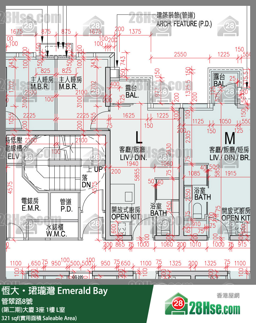缇岸 (第二期)大厦 3座 1楼 L室 平面图