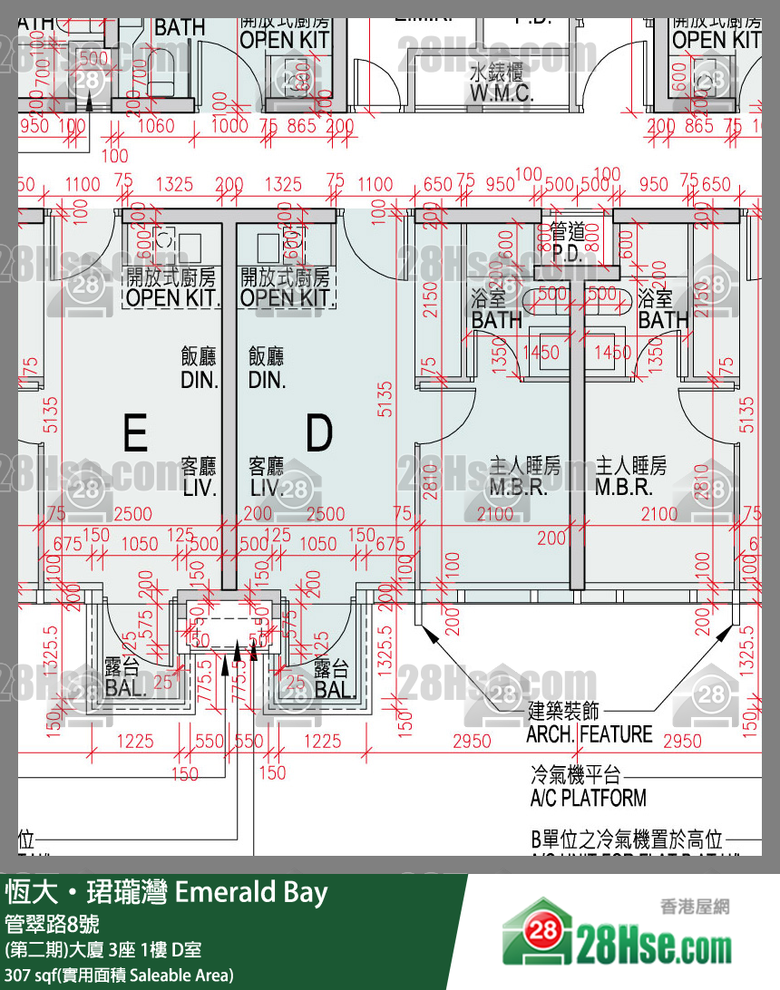 缇岸 (第二期)大厦 3座 1楼 D室 平面图