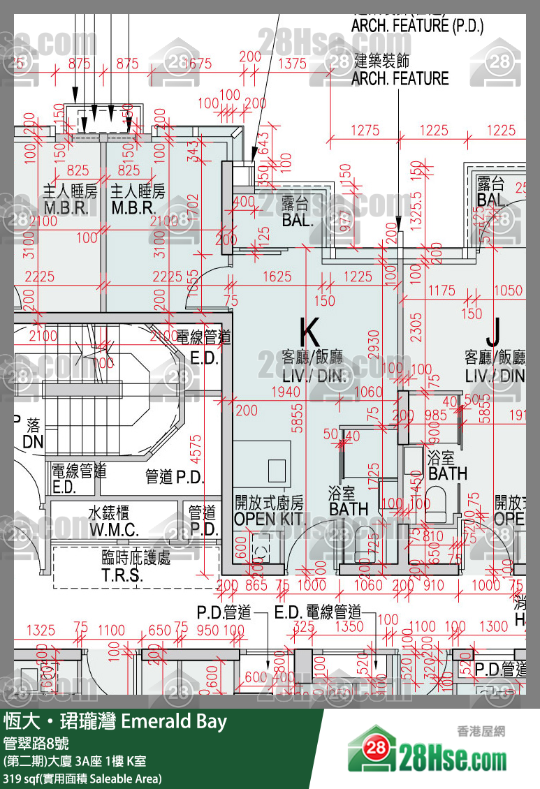 缇岸 (第二期)大厦 3A座 1楼 K室 平面图
