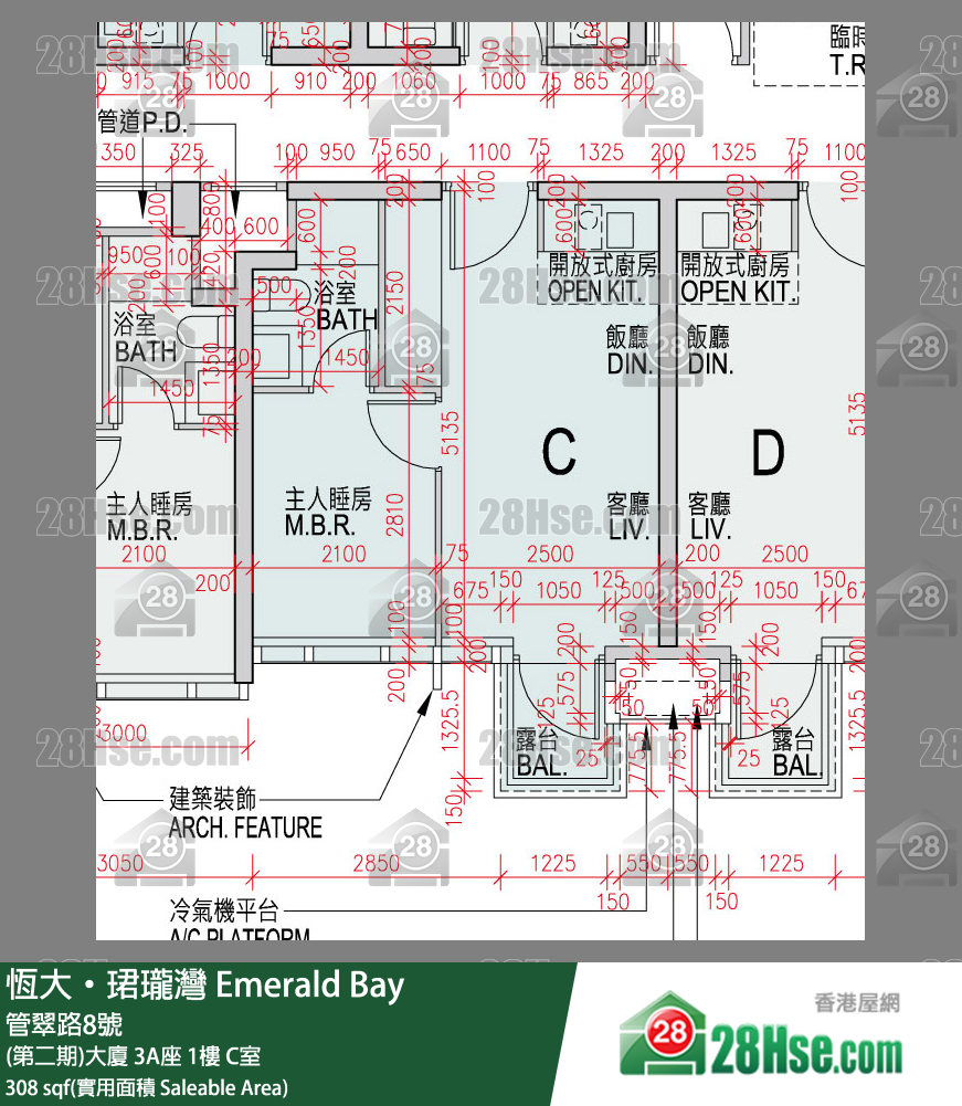 缇岸 (第二期)大厦 3A座 1楼 C室 平面图