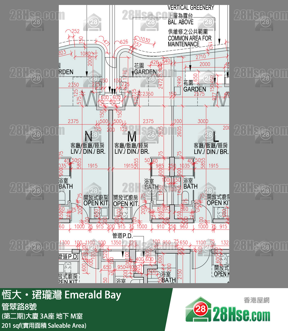 缇岸 (第二期)大厦 3A座 M室 平面图